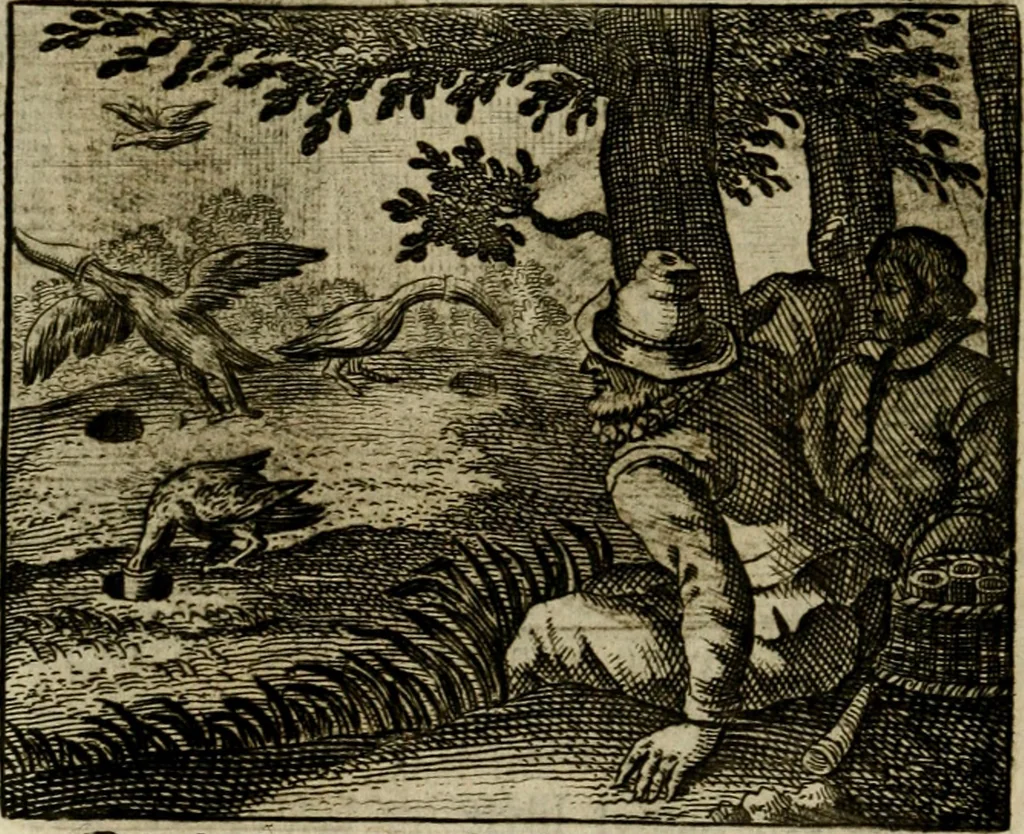 An illustration from Sinne- en minne-beelden ; Selfstryt ; Tooneel der mannelyke agtbaarheydt ; Galathea of Herderskalsgt ; Klagende maegden : en andere mengelrymen, 1779, leaf 213