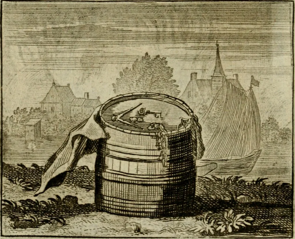 An illustration from Sinne- en minne-beelden ; Selfstryt ; Tooneel der mannelyke agtbaarheydt ; Galathea of Herderskalsgt ; Klagende maegden : en andere mengelrymen, 1779, leaf 219