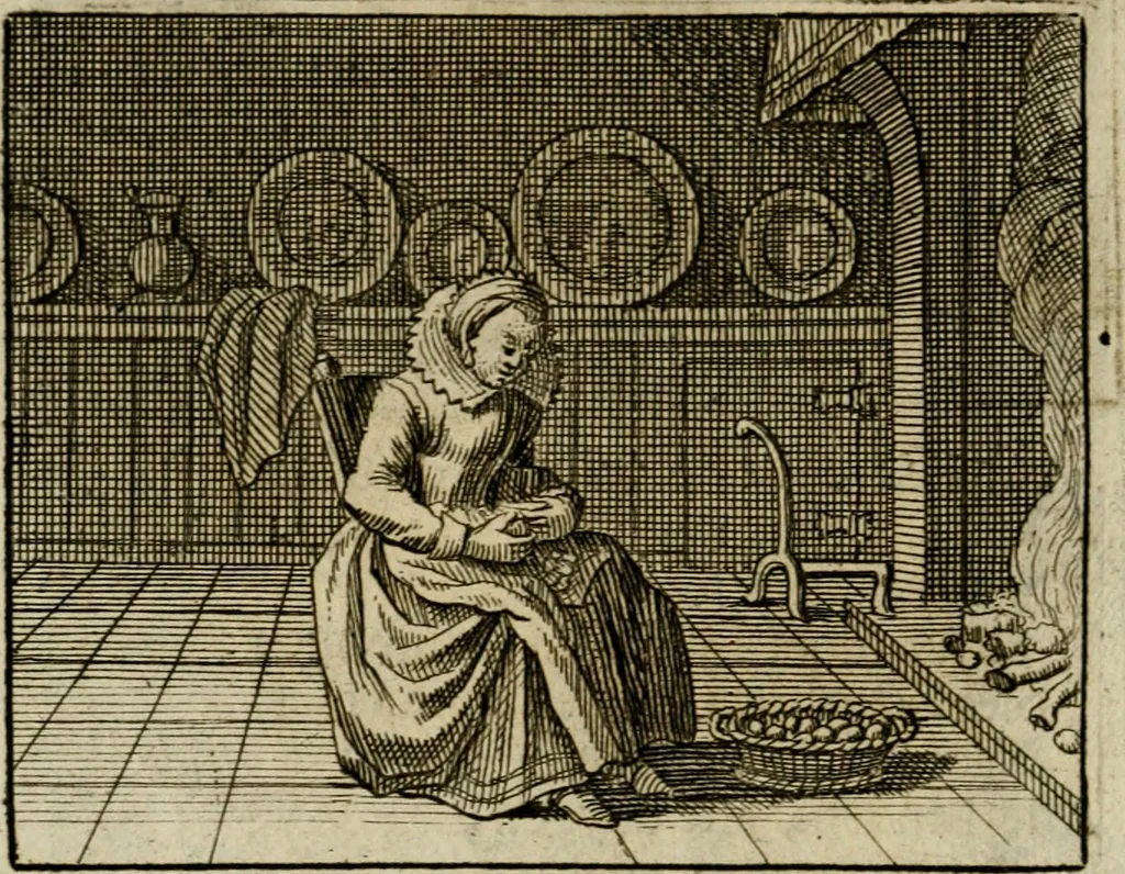 An illustration from Sinne- en minne-beelden ; Selfstryt ; Tooneel der mannelyke agtbaarheydt ; Galathea of Herderskalsgt ; Klagende maegden : en andere mengelrymen, 1779, leaf 225