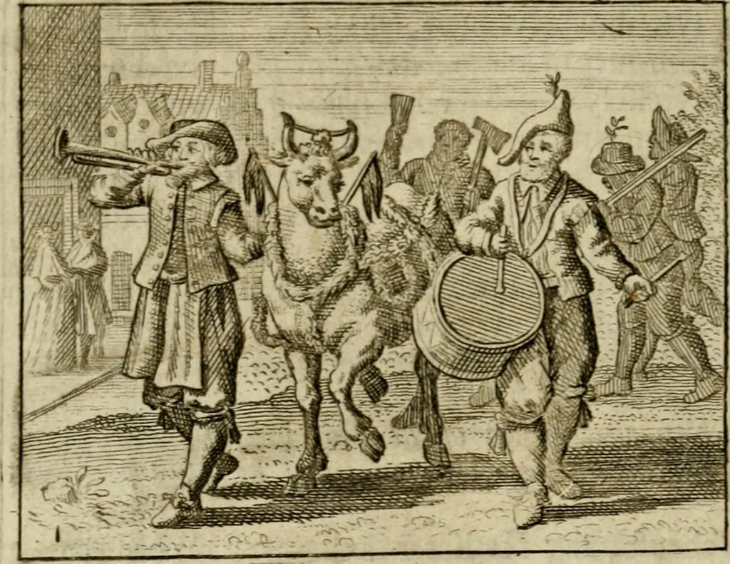 An illustration from Sinne- en minne-beelden ; Selfstryt ; Tooneel der mannelyke agtbaarheydt ; Galathea of Herderskalsgt ; Klagende maegden : en andere mengelrymen, 1779, leaf 85