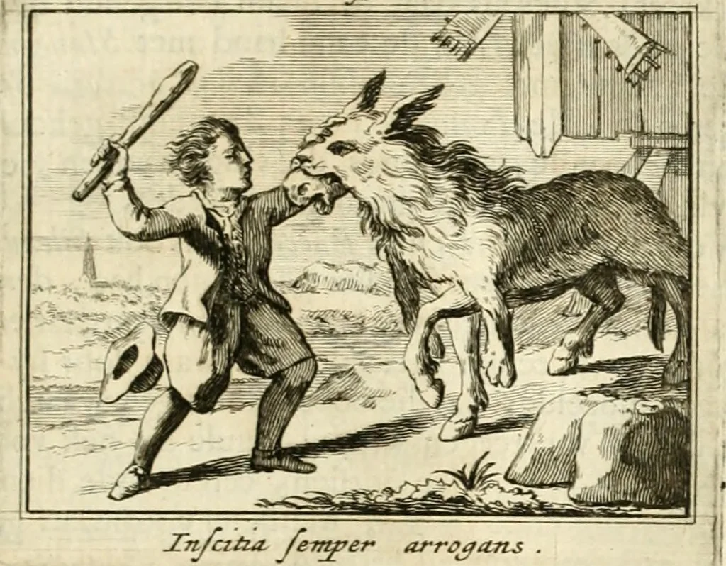 An illustration from Sinryke fabulen : verklaart en toegepast tot alderley zeede-lessen, dienstig om waargenoomen te werden in het menschelijke en burgerlijke leeven, 1685, leaf 300