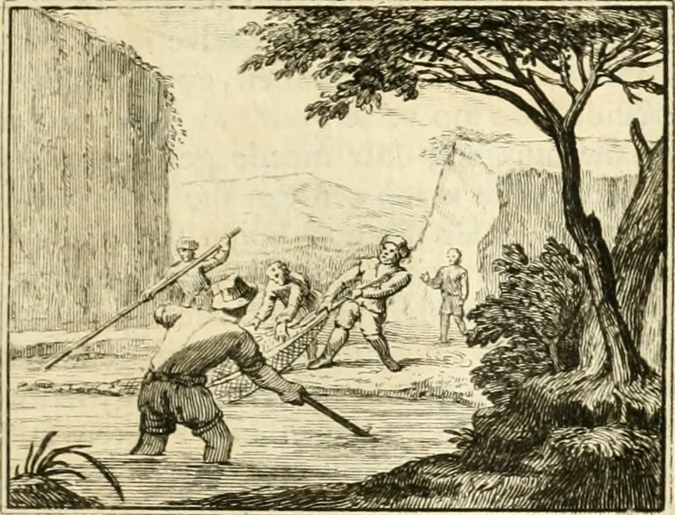 An illustration from Sinryke fabulen : verklaart en toegepast tot alderley zeede-lessen, dienstig om waargenoomen te werden in het menschelijke en burgerlijke leeven, 1685, leaf 388