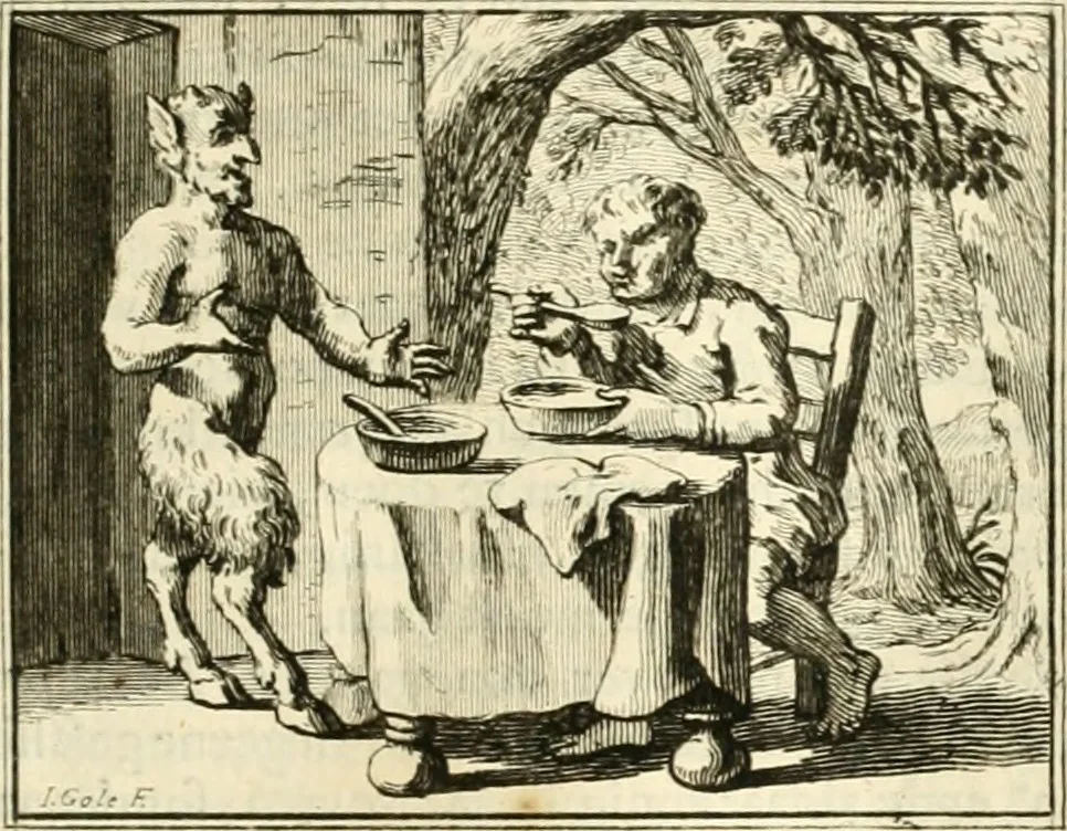 An illustration from Sinryke fabulen : verklaart en toegepast tot alderley zeede-lessen, dienstig om waargenoomen te werden in het menschelijke en burgerlijke leeven, 1685, leaf 506