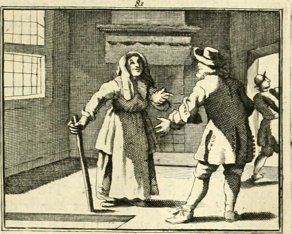 An illustration from Sinryke fabulen : verklaart en toegepast tot alderley zeede-lessen, dienstig om waargenoomen te werden in het menschelijke en burgerlijke leeven, 1685, leaf 542