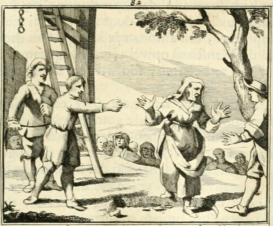 An illustration from Sinryke fabulen : verklaart en toegepast tot alderley zeede-lessen, dienstig om waargenoomen te werden in het menschelijke en burgerlijke leeven, 1685, leaf 556