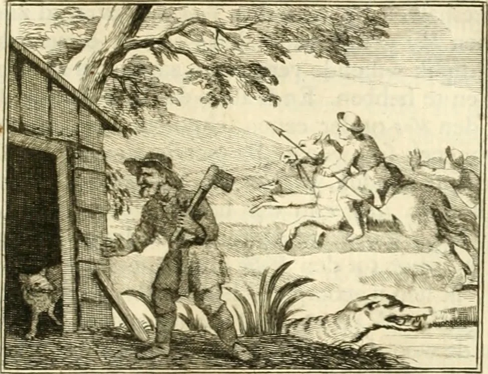 An illustration from Sinryke fabulen : verklaart en toegepast tot alderley zeede-lessen, dienstig om waargenoomen te werden in het menschelijke en burgerlijke leeven, 1685, leaf 654