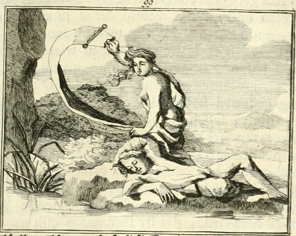 An illustration from Sinryke fabulen : verklaart en toegepast tot alderley zeede-lessen, dienstig om waargenoomen te werden in het menschelijke en burgerlijke leeven, 1685, leaf 728