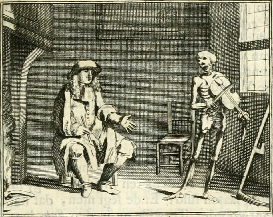 An illustration from Sinryke fabulen : verklaart en toegepast tot alderley zeede-lessen, dienstig om waargenoomen te werden in het menschelijke en burgerlijke leeven, 1685, leaf 736