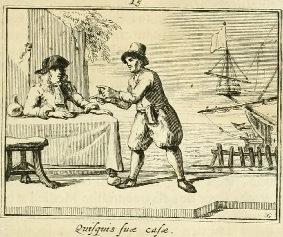 An illustration from Sinryke fabulen : verklaart en toegepast tot alderley zeede-lessen, dienstig om waargenoomen te werden in het menschelijke en burgerlijke leeven, 1685, leaf 96