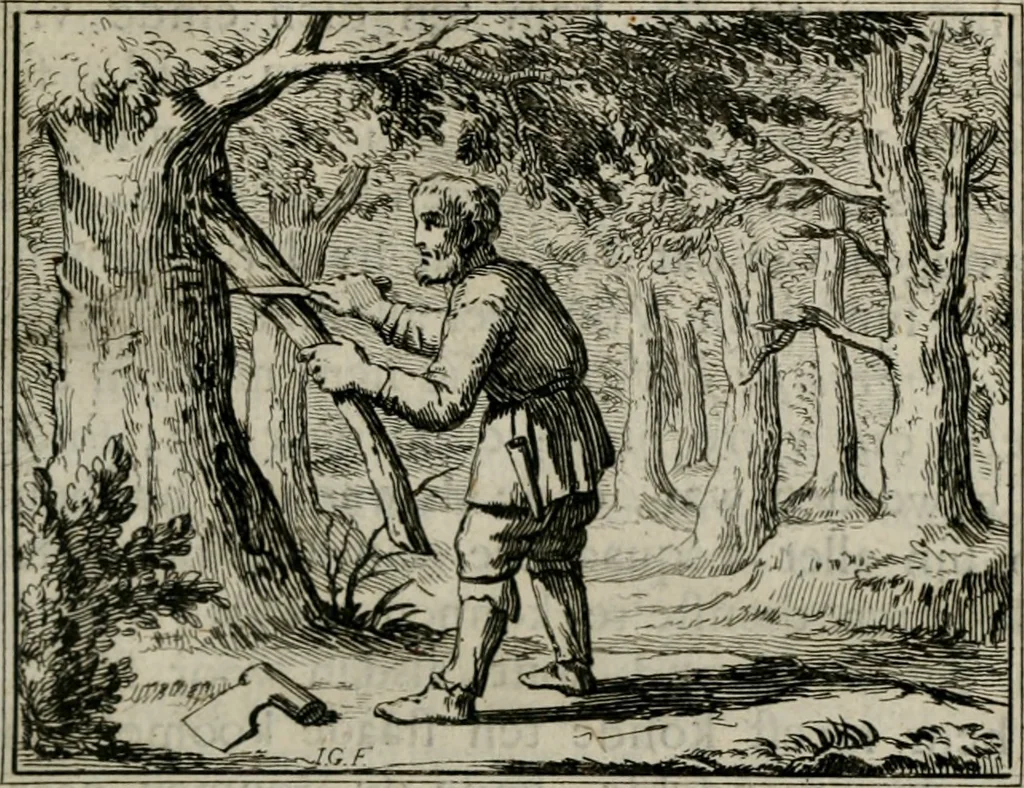 An illustration from Sinryke fabulen : verklaart en toegepast tot alderley zeede-lessen, dienstig om waargenoomen te werden in het menschelijke en burgerlijke leeven, 1685, leaf 124