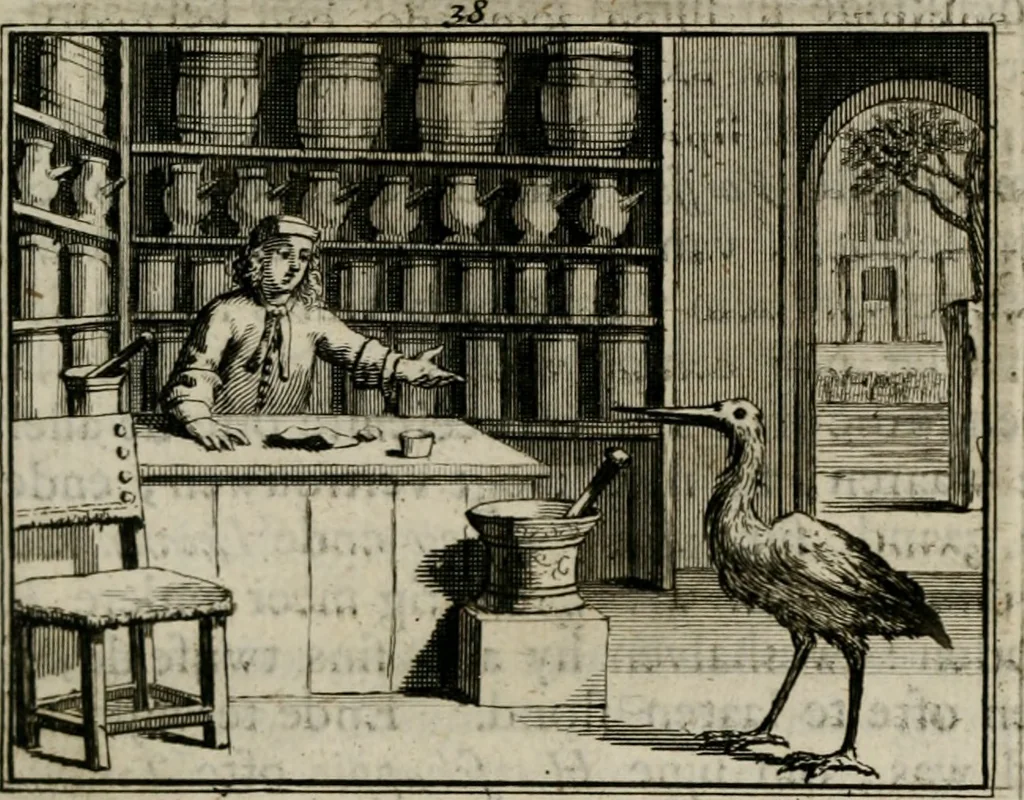An illustration from Sinryke fabulen : verklaart en toegepast tot alderley zeede-lessen, dienstig om waargenoomen te werden in het menschelijke en burgerlijke leeven, 1685, leaf 220