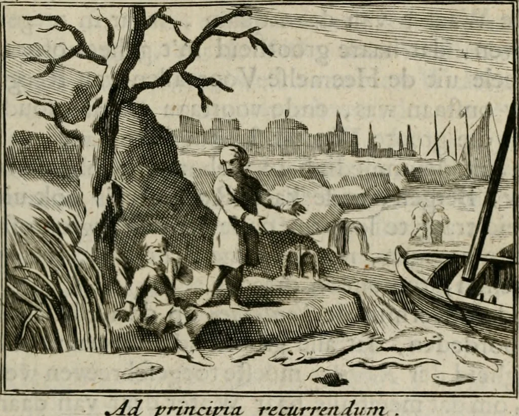 An illustration from Sinryke fabulen : verklaart en toegepast tot alderley zeede-lessen, dienstig om waargenoomen te werden in het menschelijke en burgerlijke leeven, 1685, leaf 292