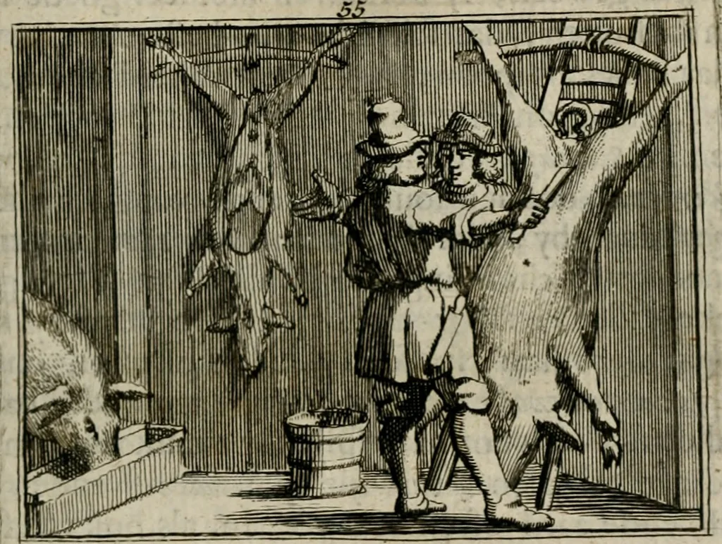 An illustration from Sinryke fabulen : verklaart en toegepast tot alderley zeede-lessen, dienstig om waargenoomen te werden in het menschelijke en burgerlijke leeven, 1685, leaf 326