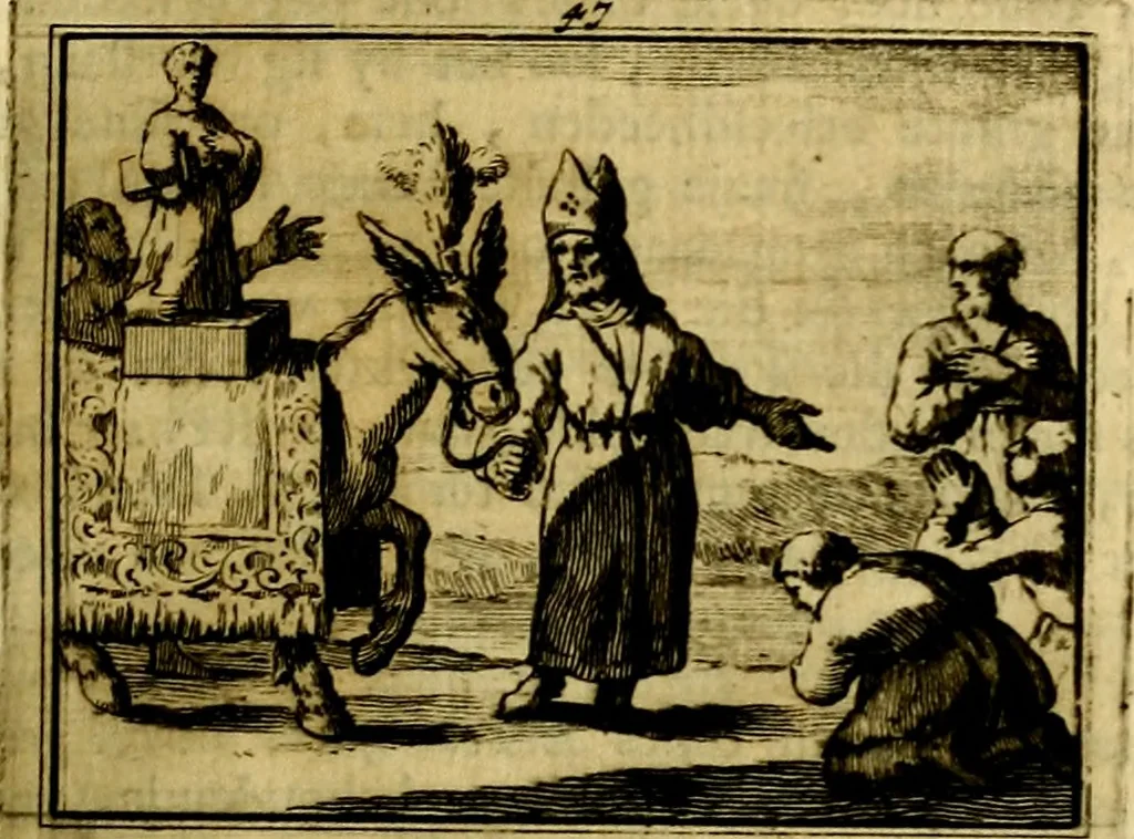 An illustration from Sinryke fabulen, : verklaart en toegepast tot alderley zeede-lessen, dienstig om waargenoomen te werden in het menschelijke en burgerlijke leeven, 1685, leaf 274