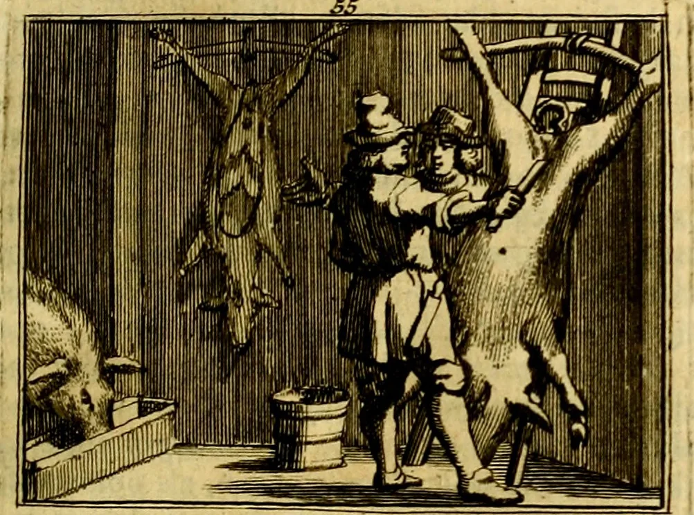 An illustration from Sinryke fabulen, : verklaart en toegepast tot alderley zeede-lessen, dienstig om waargenoomen te werden in het menschelijke en burgerlijke leeven, 1685, leaf 326
