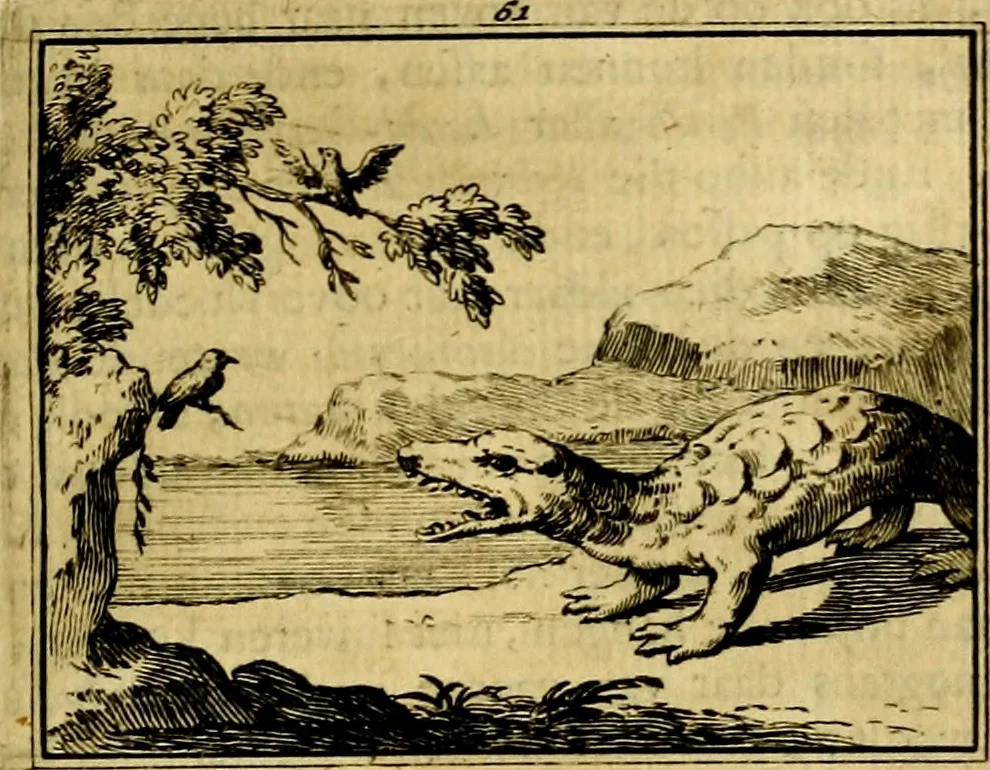 An illustration from Sinryke fabulen, : verklaart en toegepast tot alderley zeede-lessen, dienstig om waargenoomen te werden in het menschelijke en burgerlijke leeven, 1685, leaf 372