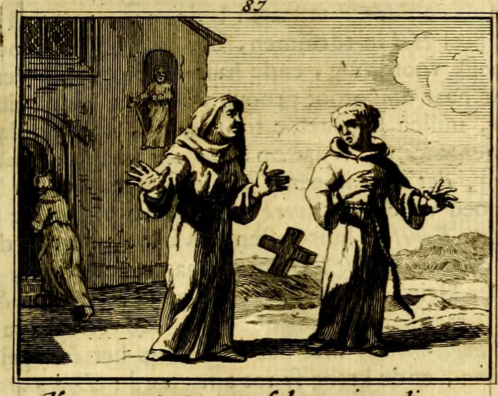 An illustration from Sinryke fabulen, : verklaart en toegepast tot alderley zeede-lessen, dienstig om waargenoomen te werden in het menschelijke en burgerlijke leeven, 1685, leaf 612