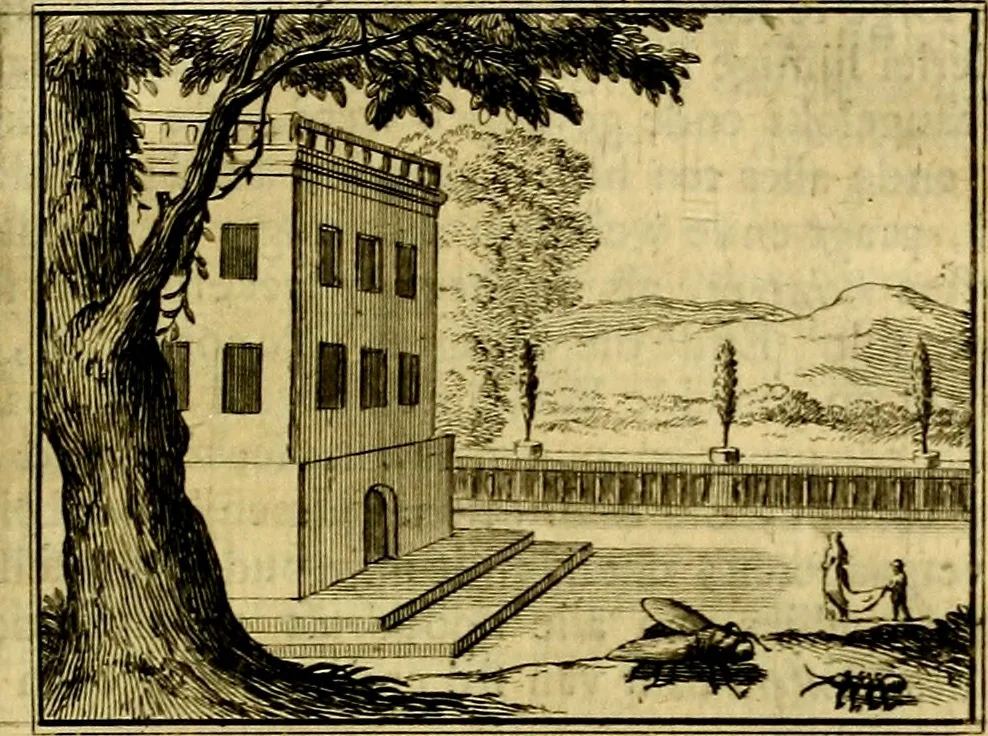 An illustration from Sinryke fabulen, : verklaart en toegepast tot alderley zeede-lessen, dienstig om waargenoomen te werden in het menschelijke en burgerlijke leeven, 1685, leaf 72
