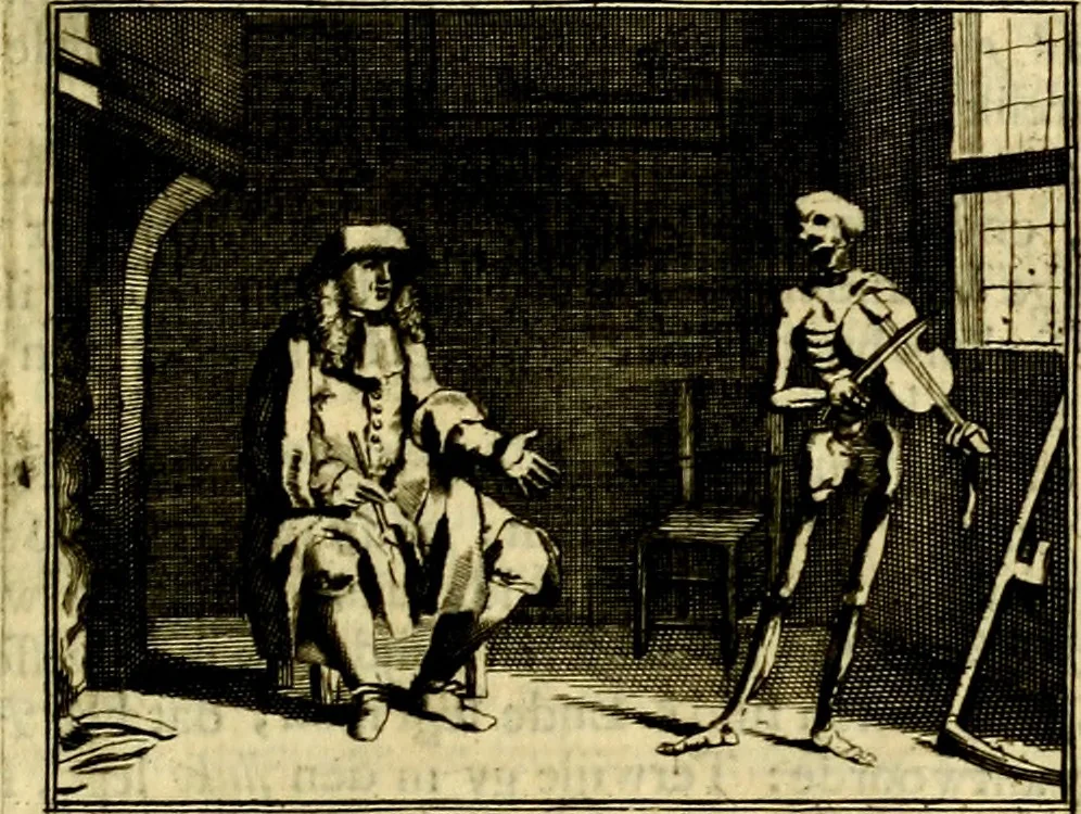 An illustration from Sinryke fabulen, : verklaart en toegepast tot alderley zeede-lessen, dienstig om waargenoomen te werden in het menschelijke en burgerlijke leeven, 1685, leaf 736