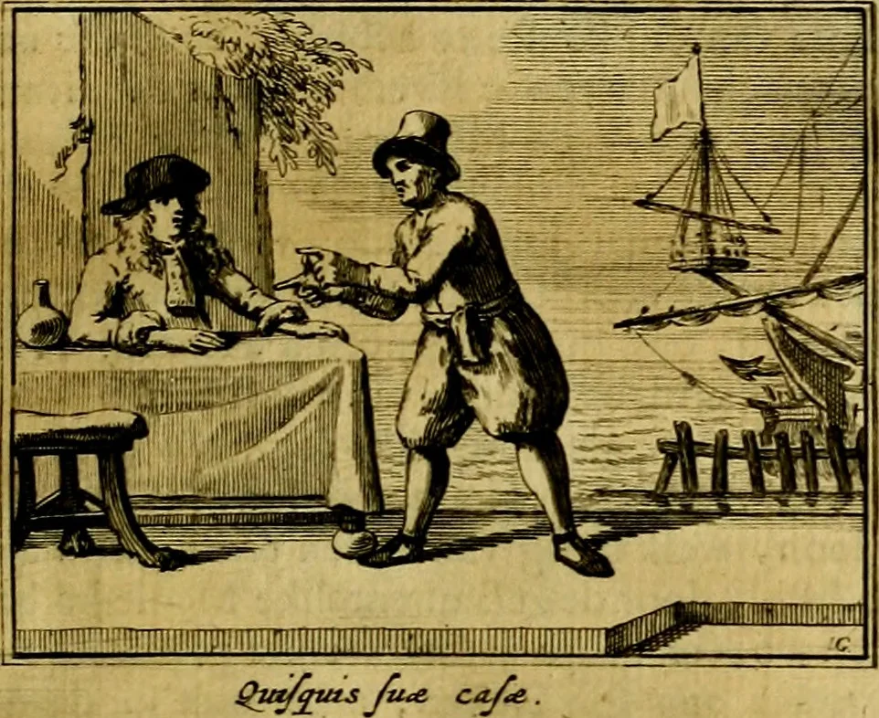 An illustration from Sinryke fabulen, : verklaart en toegepast tot alderley zeede-lessen, dienstig om waargenoomen te werden in het menschelijke en burgerlijke leeven, 1685, leaf 96