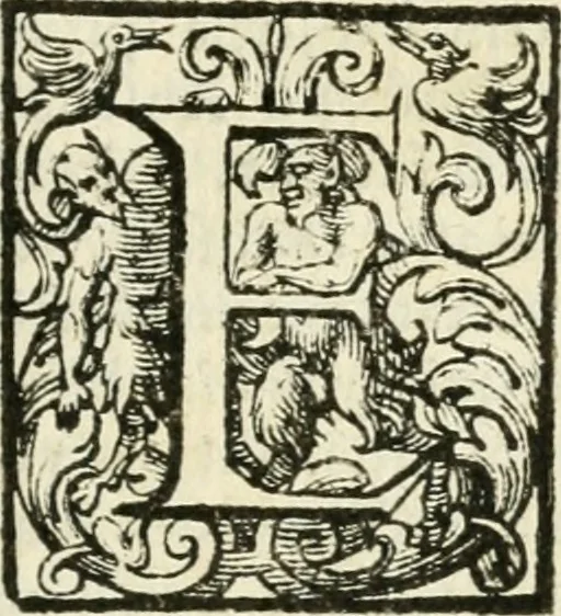 An illustration from Vaticinia, siue, Prophetiae Abbatis Ioachimi & Anselmi episcopi marsicani ... : qvibvs rota et oraculum turcicum maxime considerationis adiecta sunt : vnà cum praefatione et adnotationibus Paschalini Regiselmi = Vaticinii, ouero, Profetie dell'abbate Gioachino & di Anselmo vescovo di Marsico ... : a qvalli e aggionta una ruota et un' oracolo turchesco di grandissima cosideratione : insieme con la prefatione et annotationi di Pasqualino Regiselmo, 1600, leaf 12
