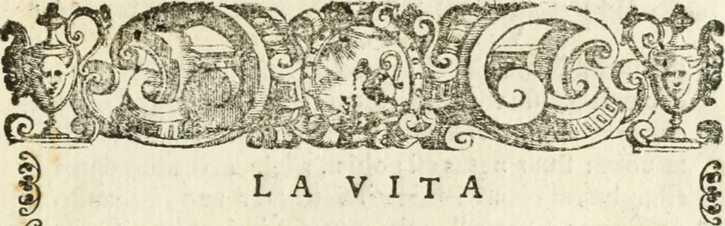 An illustration from Vaticinia, siue, Prophetiae Abbatis Ioachimi & Anselmi episcopi marsicani ... : qvibvs rota et oraculum turcicum maxime considerationis adiecta sunt : vnà cum praefatione et adnotationibus Paschalini Regiselmi = Vaticinii, ouero, Profetie dell'abbate Gioachino & di Anselmo vescovo di Marsico ... : a qvalli e aggionta una ruota et un' oracolo turchesco di grandissima cosideratione : insieme con la prefatione et annotationi di Pasqualino Regiselmo, 1600, leaf 28
