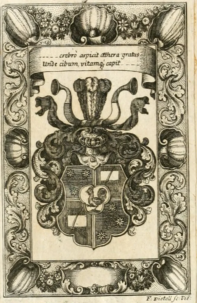 An illustration from Symbolographia, sive, De arte symbolica : sermones septem, 1701, leaf 1