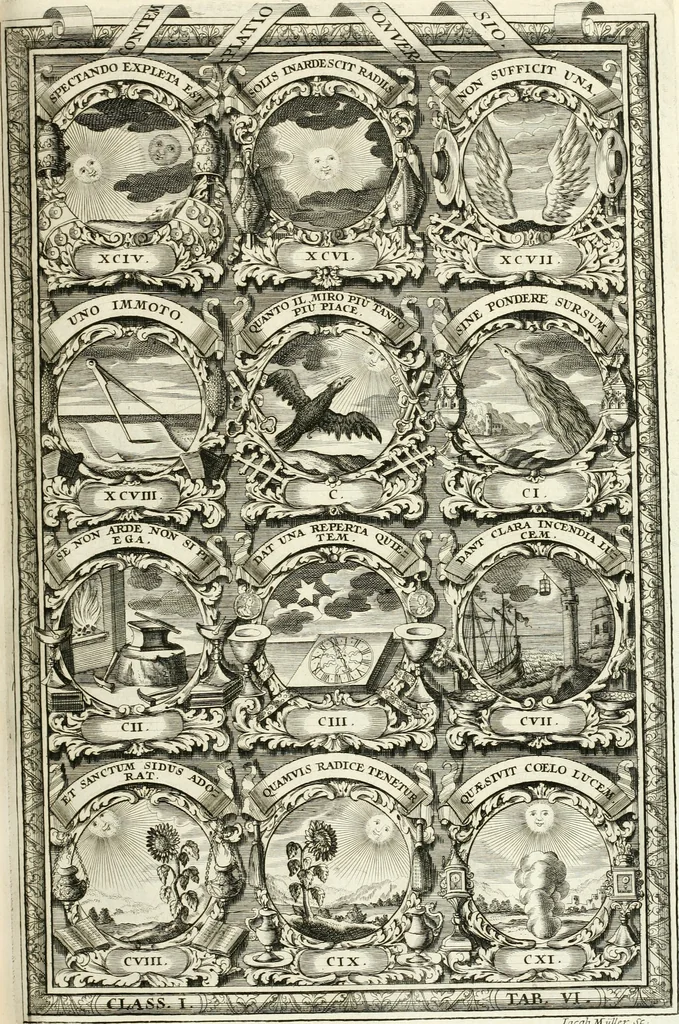 An illustration from Symbolographia, sive, De arte symbolica : sermones septem, 1701, leaf 184