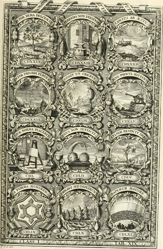 An illustration from Symbolographia, sive, De arte symbolica : sermones septem, 1701, leaf 210