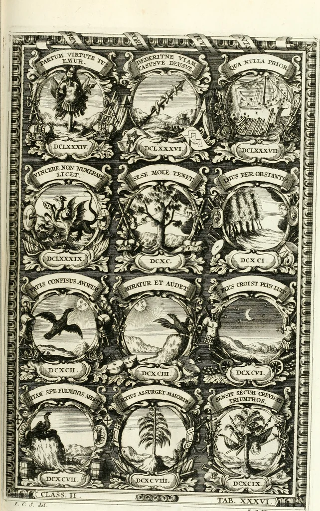 An illustration from Symbolographia, sive, De arte symbolica : sermones septem, 1701, leaf 404
