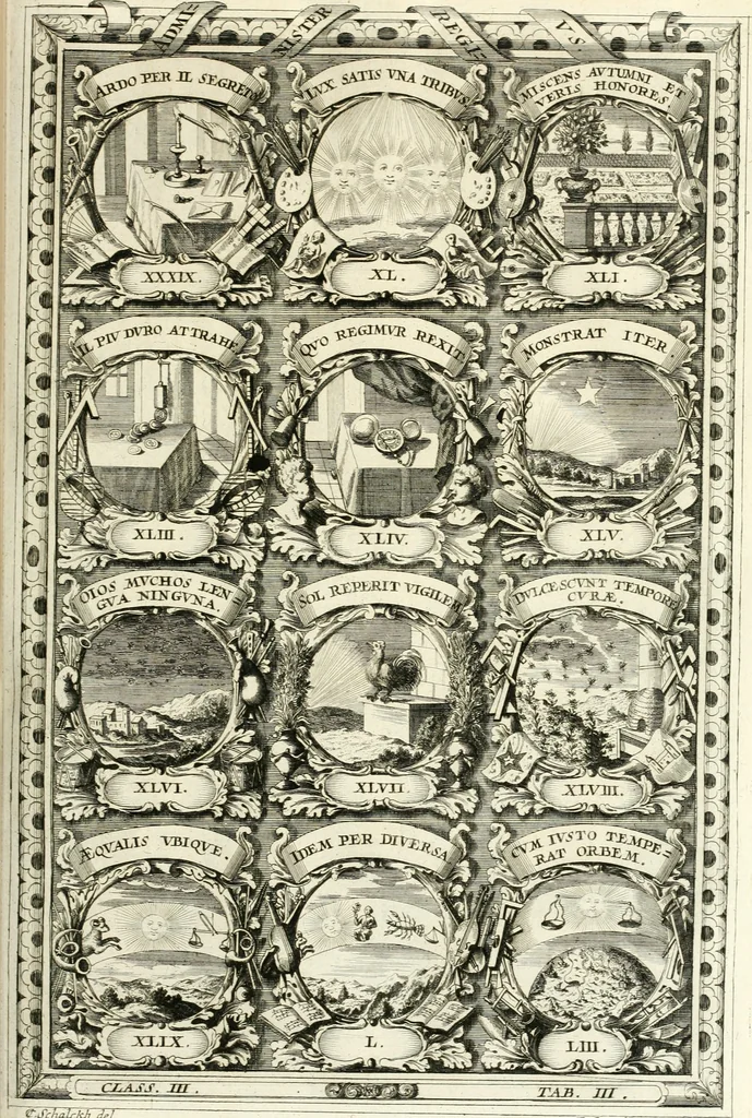 An illustration from Symbolographia, sive, De arte symbolica : sermones septem, 1701, leaf 542