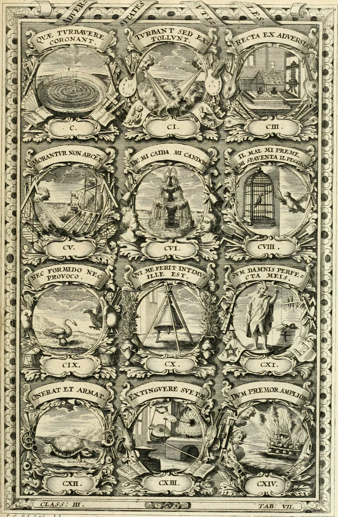 An illustration from Symbolographia, sive, De arte symbolica : sermones septem, 1701, leaf 550