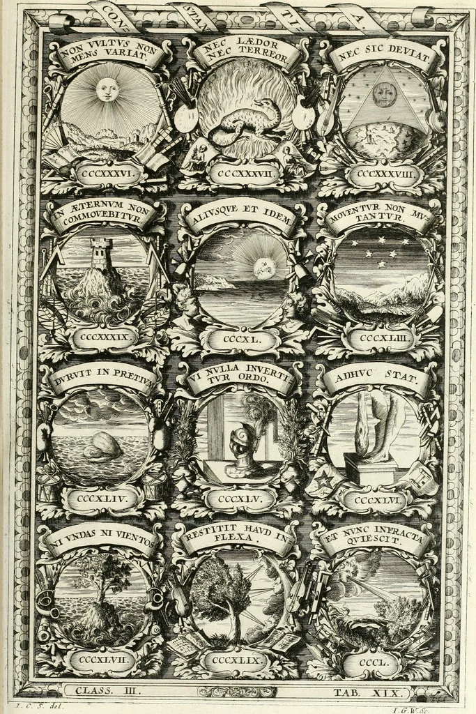 An illustration from Symbolographia, sive, De arte symbolica : sermones septem, 1701, leaf 574