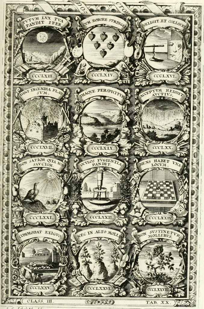 An illustration from Symbolographia, sive, De arte symbolica : sermones septem, 1701, leaf 576
