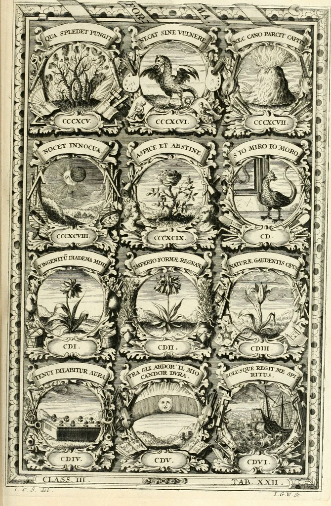 An illustration from Symbolographia, sive, De arte symbolica : sermones septem, 1701, leaf 580