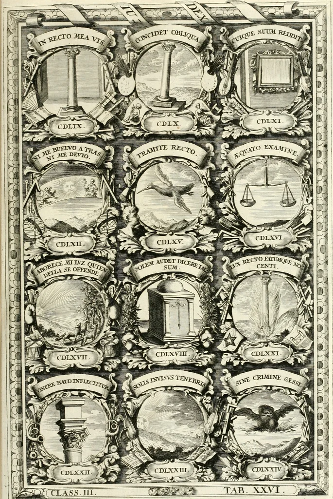 An illustration from Symbolographia, sive, De arte symbolica : sermones septem, 1701, leaf 588