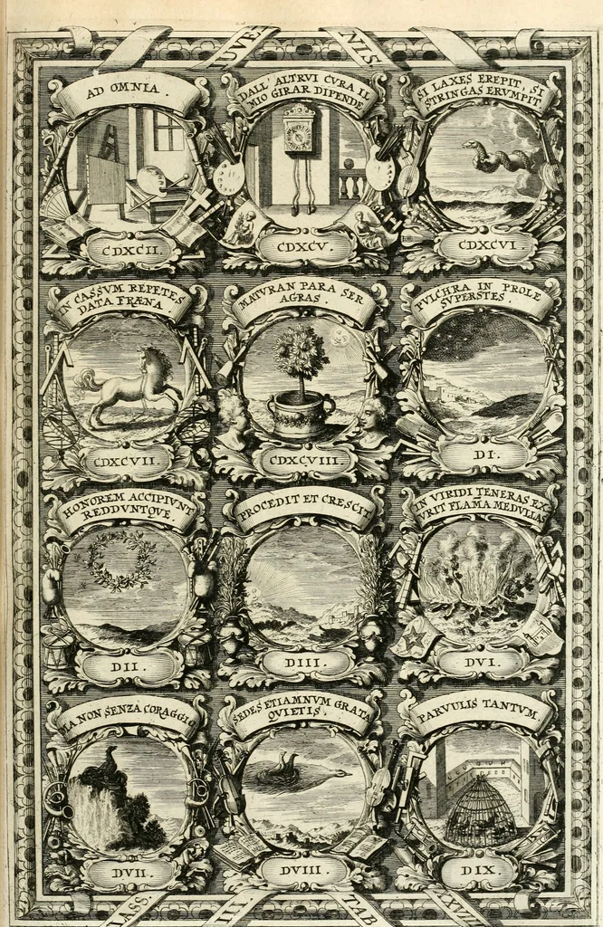 An illustration from Symbolographia, sive, De arte symbolica : sermones septem, 1701, leaf 592