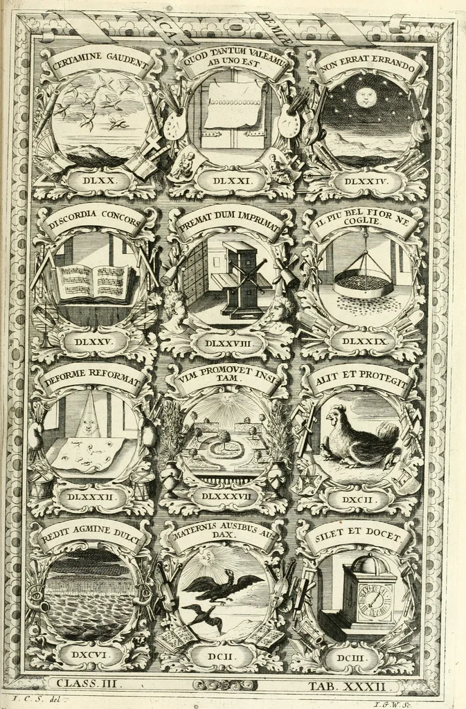 An illustration from Symbolographia, sive, De arte symbolica : sermones septem, 1701, leaf 600