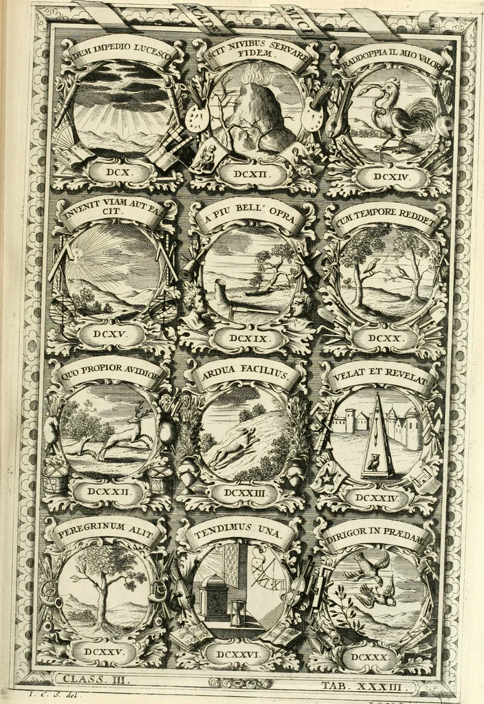 An illustration from Symbolographia, sive, De arte symbolica : sermones septem, 1701, leaf 602
