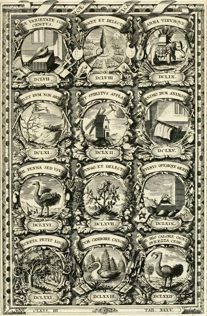 An illustration from Symbolographia, sive, De arte symbolica : sermones septem, 1701, leaf 606