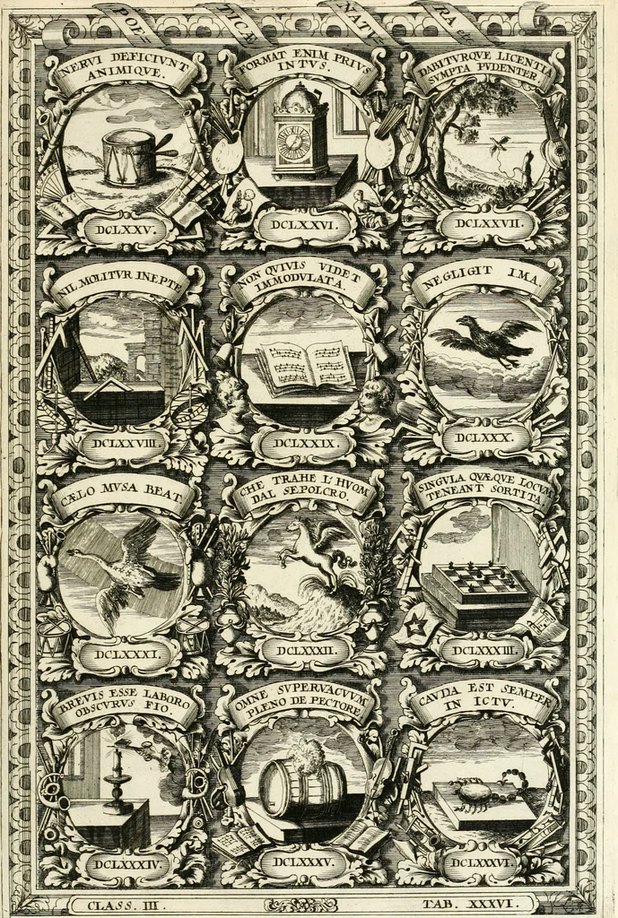 An illustration from Symbolographia, sive, De arte symbolica : sermones septem, 1701, leaf 608