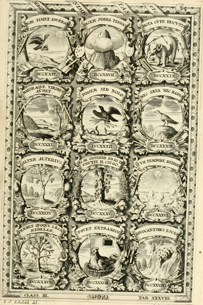 An illustration from Symbolographia, sive, De arte symbolica : sermones septem, 1701, leaf 612