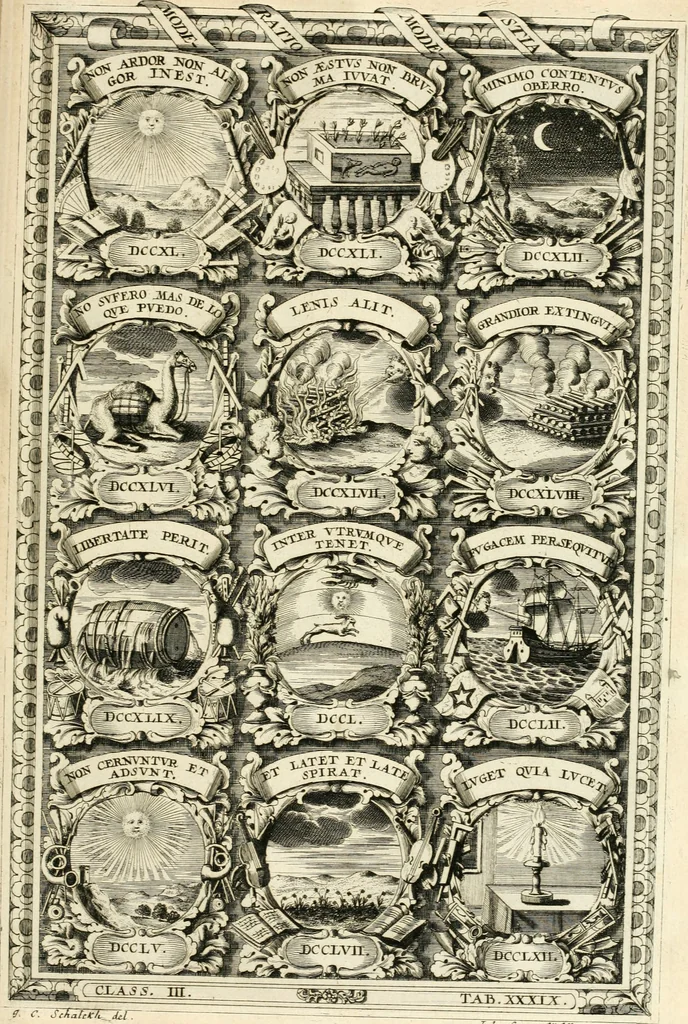 An illustration from Symbolographia, sive, De arte symbolica : sermones septem, 1701, leaf 614