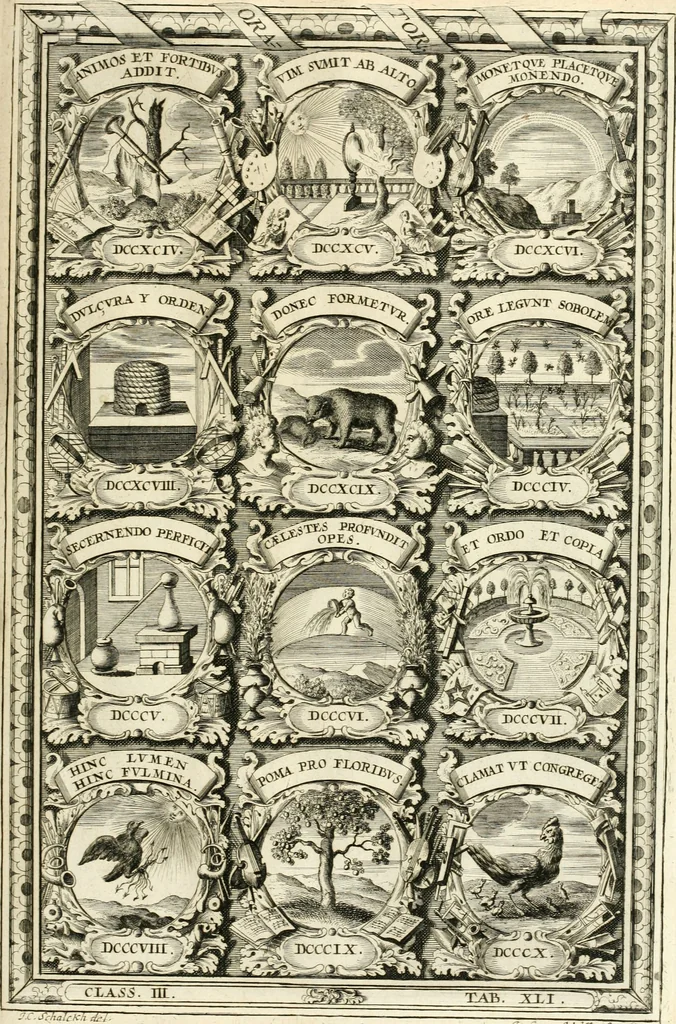 An illustration from Symbolographia, sive, De arte symbolica : sermones septem, 1701, leaf 618