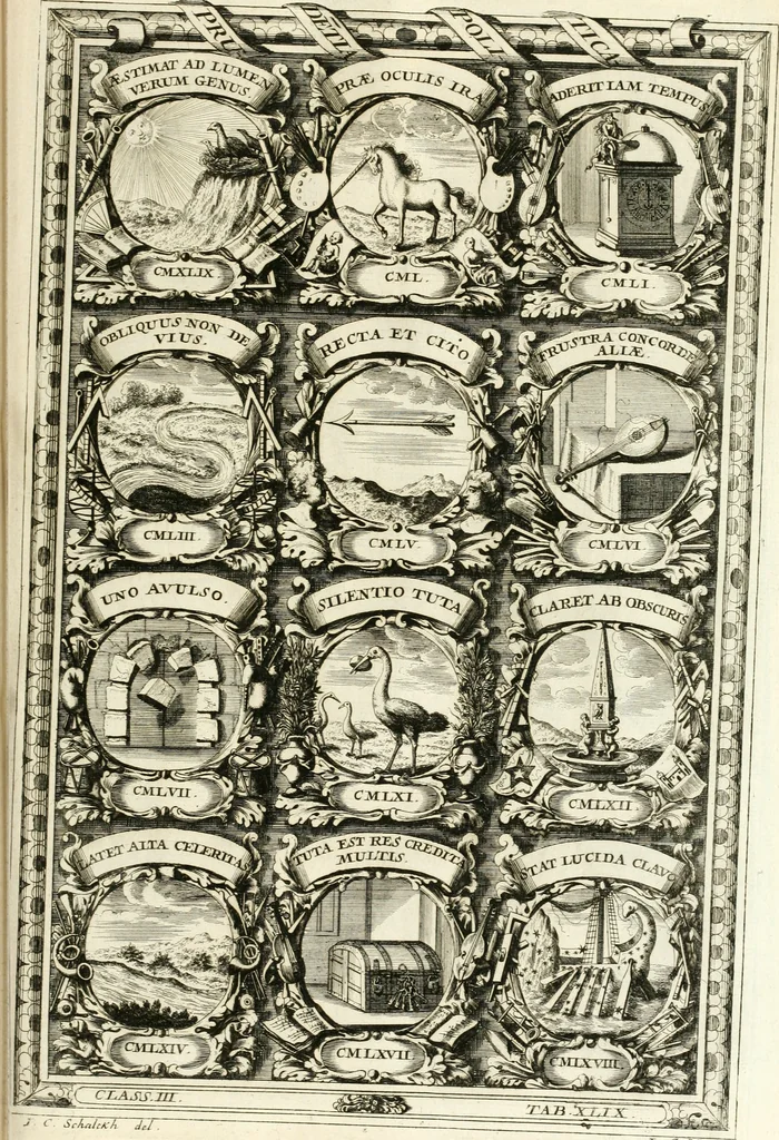 An illustration from Symbolographia, sive, De arte symbolica : sermones septem, 1701, leaf 632