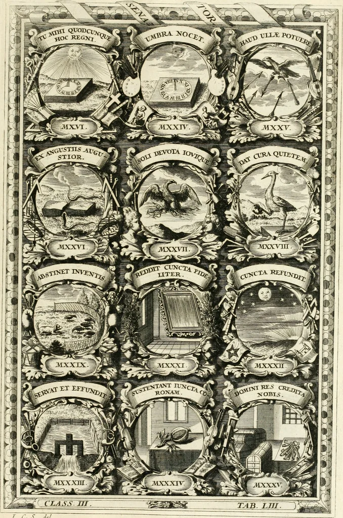 An illustration from Symbolographia, sive, De arte symbolica : sermones septem, 1701, leaf 642