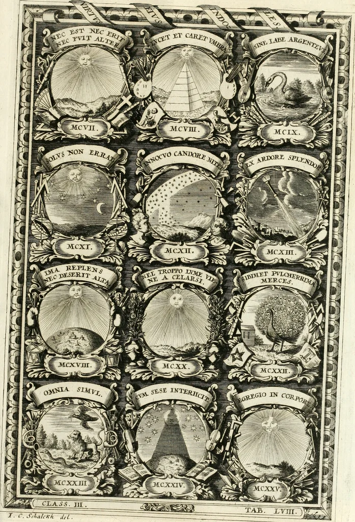 An illustration from Symbolographia, sive, De arte symbolica : sermones septem, 1701, leaf 654