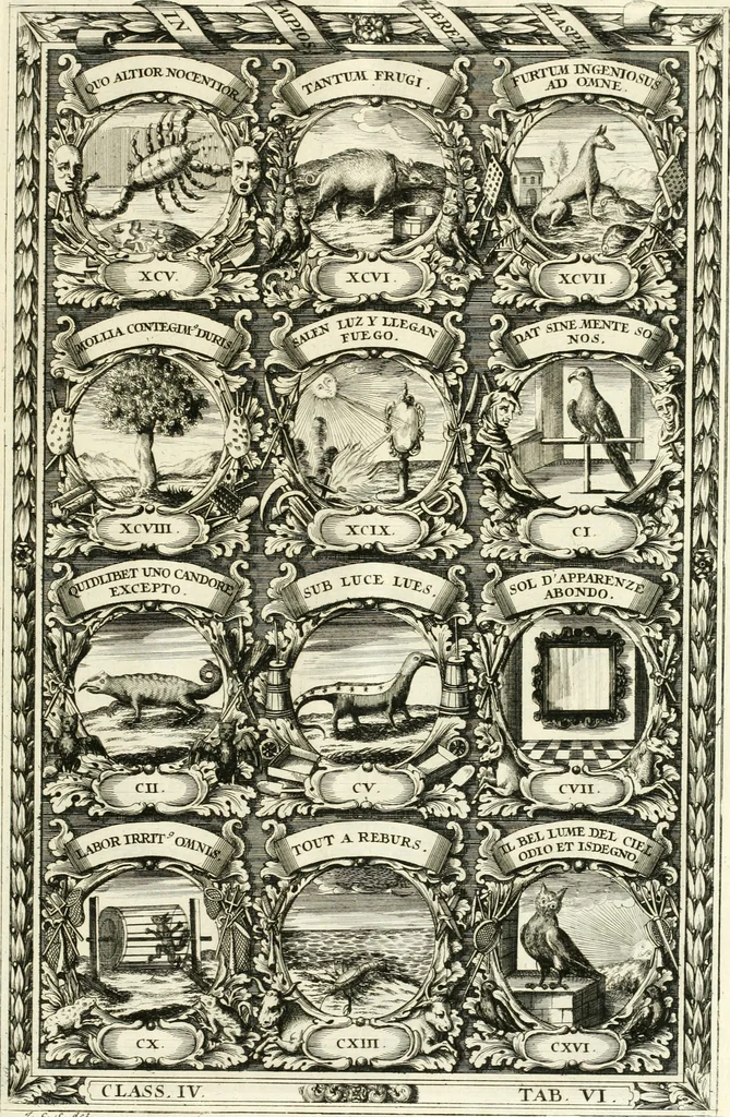 An illustration from Symbolographia, sive, De arte symbolica : sermones septem, 1701, leaf 688