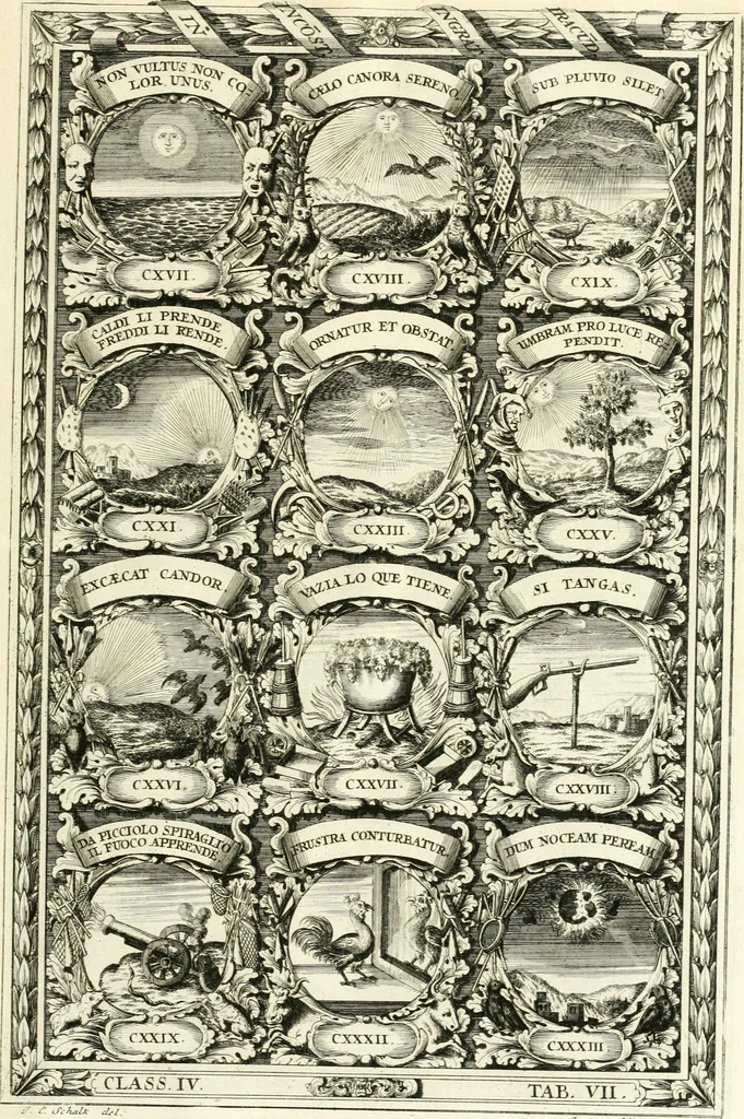 An illustration from Symbolographia, sive, De arte symbolica : sermones septem, 1701, leaf 690