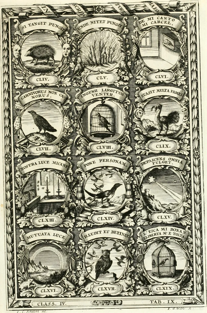 An illustration from Symbolographia, sive, De arte symbolica : sermones septem, 1701, leaf 694